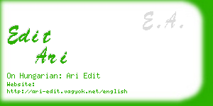 edit ari business card